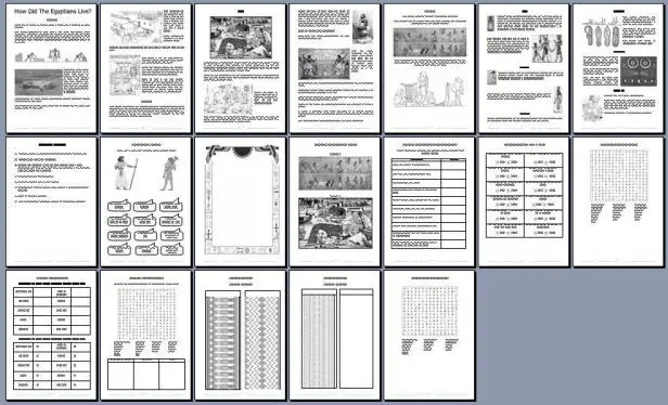 ancient egyptian worksheets